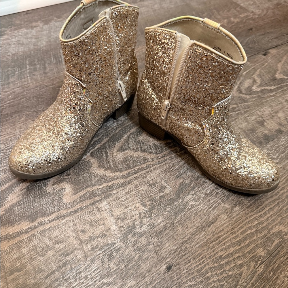 SO Glittery Gold Kids Boots